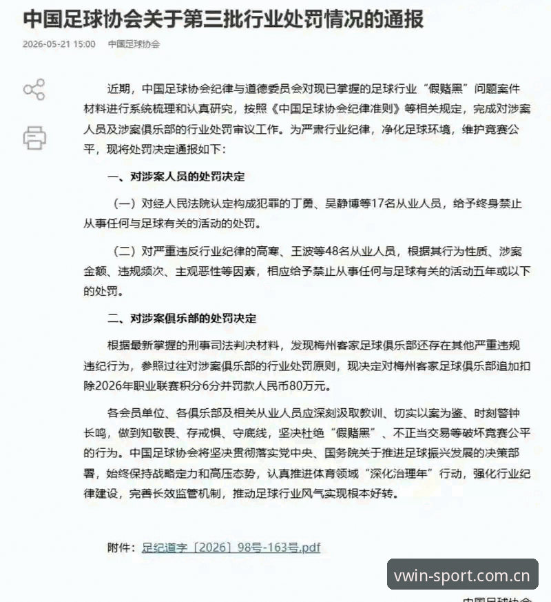 中国足协第三批禁足名单详解：65人受罚背后的行业整顿